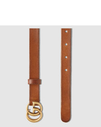 Gucci Leather Belt With Double G Buckle