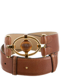 Lalique Leather Embellished Belt