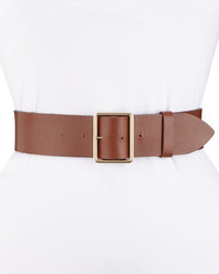 Frame Leather Rectangle Buckle Belt