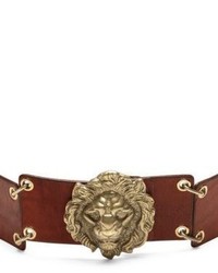 Saint Laurent Lion Chain Leather Belt