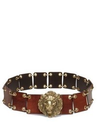 Saint Laurent Lion Chain Leather Belt