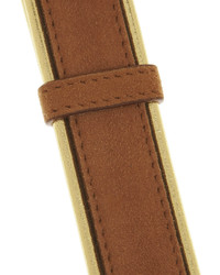 M Missoni Metallic Leather Trimmed Suede Belt