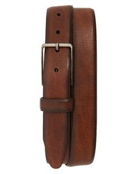 Johnston & Murphy Mini Embossed Leather Belt