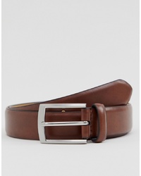 MOSS BROS Moss London Faux Leather Belt In Brown