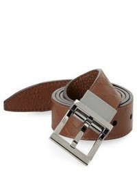 Burberry Plaid Stamped Leather Belt