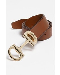 Salvatore Ferragamo Leather Belt Brown 40