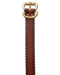 Fossil Scallop Edge Leather Belt