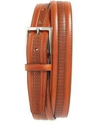 Canali Stamped Leather Belt