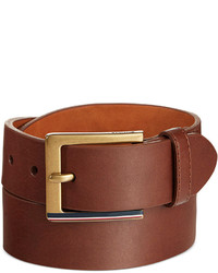 Tommy Hilfiger Striped Buckle Brown Belt