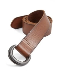 The Rail Leather Belt With D Ring Buckle Brown Largex Large
