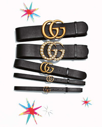 Gucci Thin Gg Leather Belt