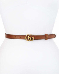 Gucci Thin Gg Leather Belt