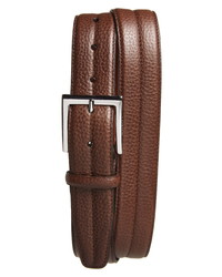 Canali Tumbled Calfskin Leather Belt