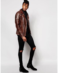 black dust leather jacket