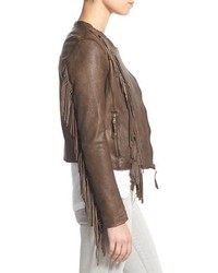 Levi's Fringed Stonewash Lambskin Leather Jacket