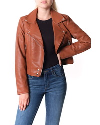 BLANKNYC Good Vibes Faux Leather Moto Jacket