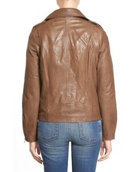 Lamarque Terri Lambskin Leather Moto Jacket