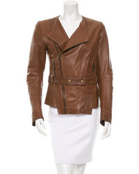 Balenciaga Leather Belted Jacket