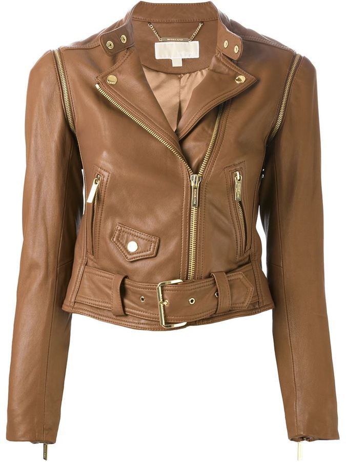 Кожаные куртки женские коричневые