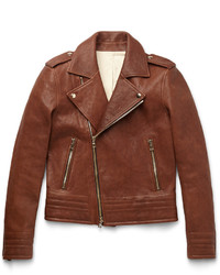 Balmain Slim Fit Leather Biker Jacket