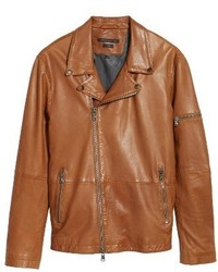 John Varvatos Star Usa Leather Moto Jacket