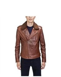 United Face Fur Cllar Biker Jacket, $299 | buy.com | Lookastic