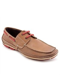 Kenneth Cole Reaction Traffic Jam Brown Moc Leather Boat Shoes
