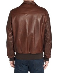 Schott NYC A 2 Pebbled Leather Bomber Jacket