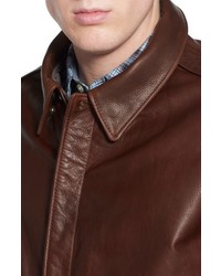 Schott NYC A 2 Pebbled Leather Bomber Jacket