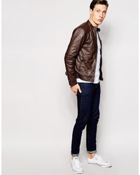 Barneys Leather Look Biker Jacket