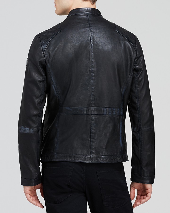 krak Kloster gerningsmanden Hugo Boss Boss Orange Jips Leather Jacket, $545 | Bloomingdale's | Lookastic