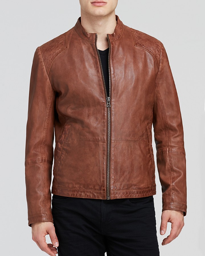manager nul houding Hugo Boss Boss Orange Jips Leather Jacket, $545 | Bloomingdale's | Lookastic