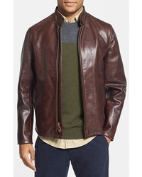 Schott NYC Cafe Racer Waxy Cowhide Leather Jacket