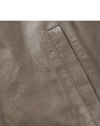 Alexander McQueen Degrade Leather And Nubuck Bomber Jacket