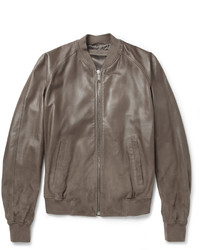 Alexander McQueen Degrade Leather And Nubuck Bomber Jacket