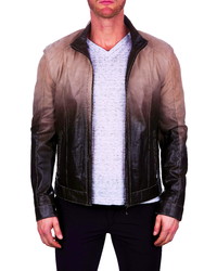 Maceoo Degrade Ombre Leather Jacket