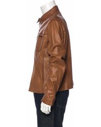 Giorgio Armani Leather Dress Jacket