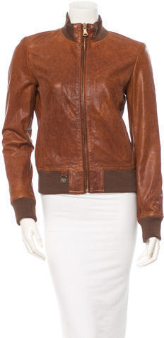 d&g brown leather jacket