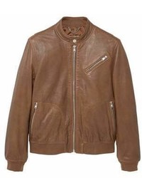 Mango Man Leather Biker Jacket