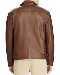 Polo Ralph Lauren Maxwell Lambskin Leather Zip Jacket