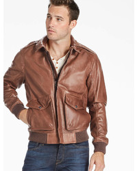 Lucky Brand Northridge Leather Bomber Jacket