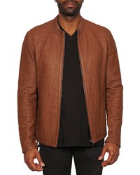 Maceoo Perforated Lambskin Leather Jacket