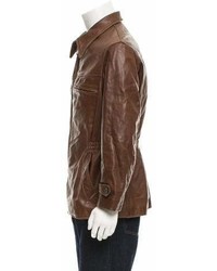Armani Collezioni Short Leather Jacket