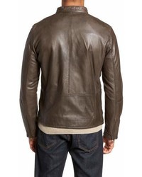 Cole Haan Washed Lamb Leather Moto Jacket