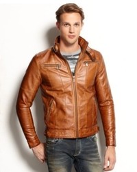 X-Ray Faux Leather Zip Front Jacket