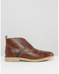 Asos Boots In Brown Leather