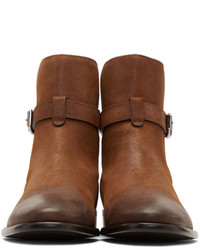 Jimmy Choo Brown Waxed Holden Boots