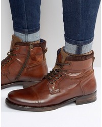 Dune Calabash Leather Boot