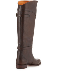 Frye Dorado Leather Riding Boot Dark Brown