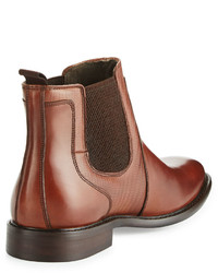 English Laundry Edgeware Leather Snake Embossed Boot Brown